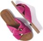 Lazamani suède slippers met gesp fuchsia - Thumbnail 10