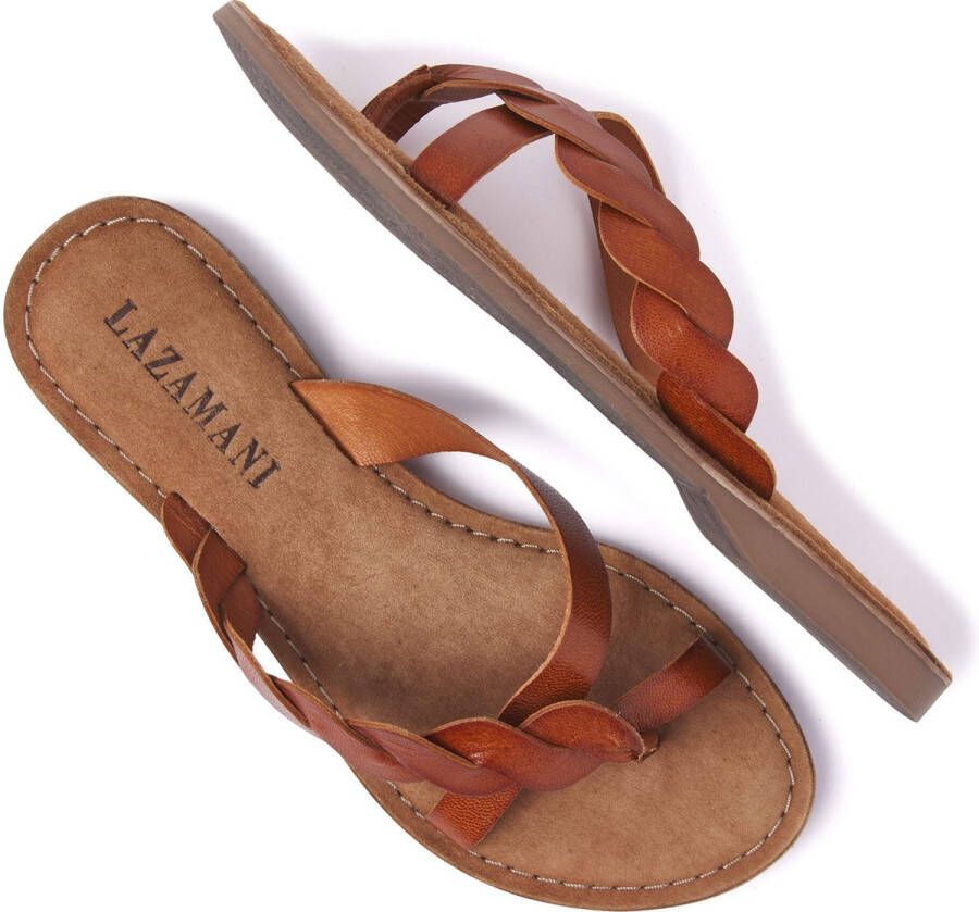 Lazamani Dames Slippers 75.283 Cognac - Foto 8