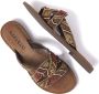 Lazamani Bruine Kralen Kruisband Slippers Brown Dames - Thumbnail 7