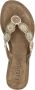 Lazamani Leren versierde teenslipper Beige Leer Teenslippers Dames - Thumbnail 12