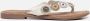 Lazamani Luna Leren Dames Slippers Off-White - Thumbnail 87