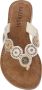 Lazamani Luna Leren Dames Slippers Off-White - Thumbnail 82