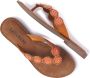 Lazamani Dames Slippers 75.453 Orange Oranje Leer LA75453orange - Thumbnail 4