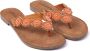 Lazamani Dames Slippers 75.453 Orange Oranje Leer LA75453orange - Thumbnail 5