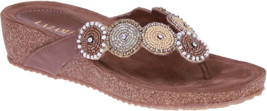 Lazamani Dames Slippers 75.455 Beige | Beige | 75.455 Beige - Foto 14