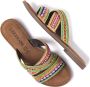 Lazamani Marlin Leren Dames Slippers Lilac Multi - Thumbnail 4