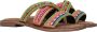 Lazamani Marlin Leren Dames Slippers Lilac Multi - Thumbnail 6