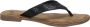 Lazamani 75.481 leren teenslippers met slangenprint zwart - Thumbnail 18