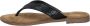 Lazamani 75.481 leren teenslippers met slangenprint zwart - Thumbnail 20