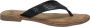Lazamani 75.481 leren teenslippers met slangenprint zwart - Thumbnail 26