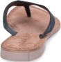 Lazamani 75.481 leren teenslippers met slangenprint zwart - Thumbnail 30