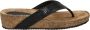 Lazamani Slipper Met Sleehak Leer Zwart Dames - Thumbnail 4