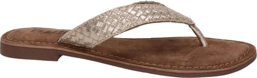 Lazamani ladies toe slippers shiny weav Goud Suede Teenslippers Dames - Foto 15