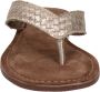 Lazamani ladies toe slippers shiny weav Goud Suede Teenslippers Dames - Thumbnail 12