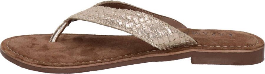 Lazamani ladies toe slippers shiny weav Goud Suede Teenslippers Dames - Foto 13