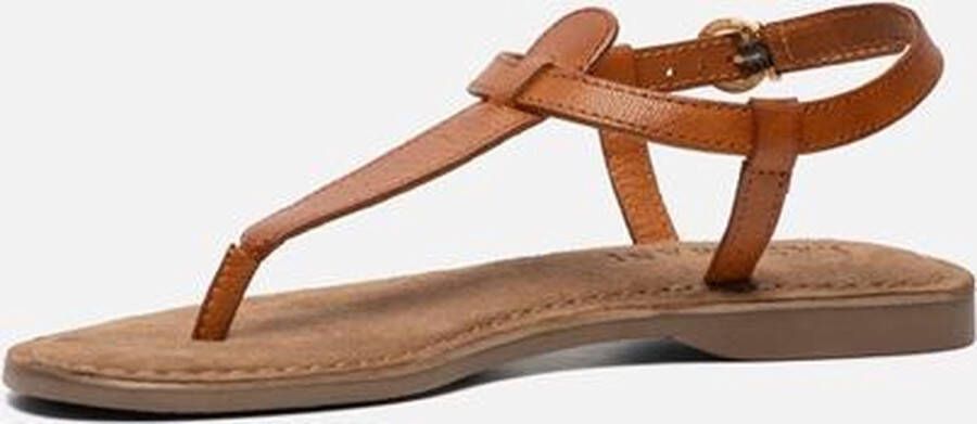 Lazamani Iris Leren Dames Sandalen Tan