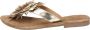 Lazamani Lily Leren Dames Slippers Gold - Thumbnail 44