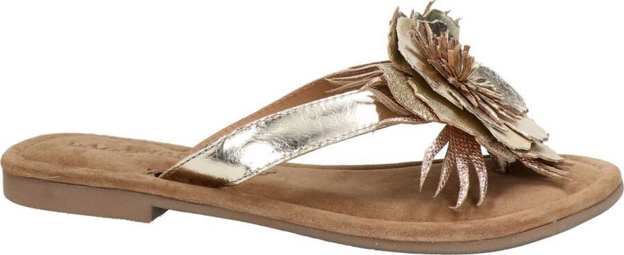 Lazamani Lily Leren Dames Slippers Gold