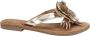 Lazamani Lily Leren Dames Slippers Gold - Thumbnail 39