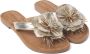 Lazamani Lily Leren Dames Slippers Gold - Thumbnail 41