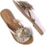 Lazamani Lily Leren Dames Slippers Gold - Thumbnail 13