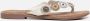 Lazamani Luna Leren Dames Slippers Off-White - Thumbnail 52