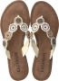 Lazamani Luna Leren Dames Slippers Off-White - Thumbnail 58