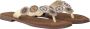 Lazamani Luna Leren Dames Slippers Off-White - Thumbnail 59