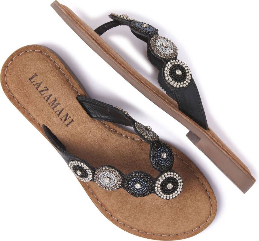Lazamani Luna Leren Dames Slippers South