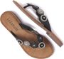 Lazamani Dames Slippers 75.451 South Zwart Leer LA75451south - Thumbnail 11