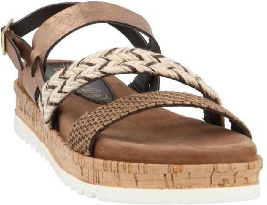 Lazamani Sandalen bruin Textiel Dames