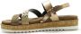 Lazamani bruine plateauzool sandalen Bruin Leer Plateau sandalen Dames - Thumbnail 8