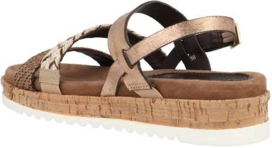 Lazamani Sandalen bruin Textiel Dames