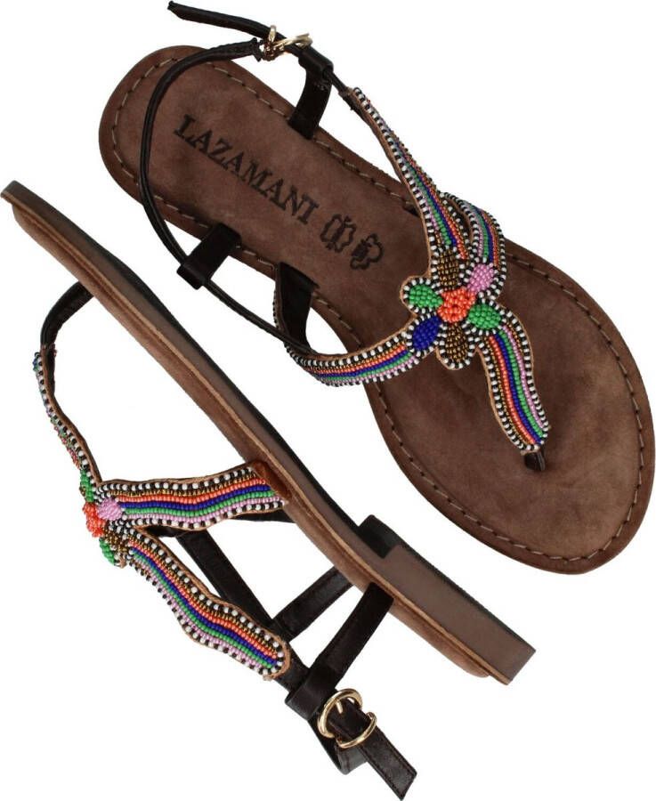 Lazamani Bloemen Kralensandaal Multicolor Dames - Foto 12