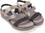 Lazamani Dames Sandalen 75.827 Black Zwart Leer LA75827black - Thumbnail 6