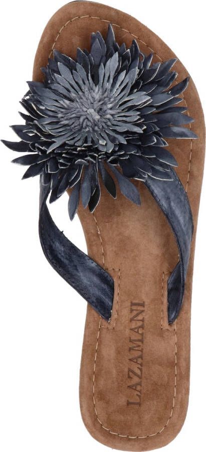 Lazamani Slippers blauw Leer Dames