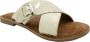 Lazamani Crossed Straps Slippers Dames - Thumbnail 5