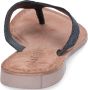 Lazamani 75.481 leren teenslippers met slangenprint zwart - Thumbnail 84