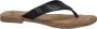 Lazamani 75.481 leren teenslippers met slangenprint zwart - Thumbnail 88