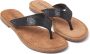 Lazamani 75.481 leren teenslippers met slangenprint zwart - Thumbnail 80