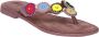 Lazamani Leren teenslipper Taupe Leer Teenslippers Dames - Thumbnail 9
