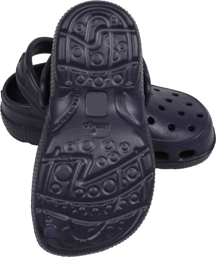 Lemigo marineblauwe gladde slippers voor kinderen - Foto 3