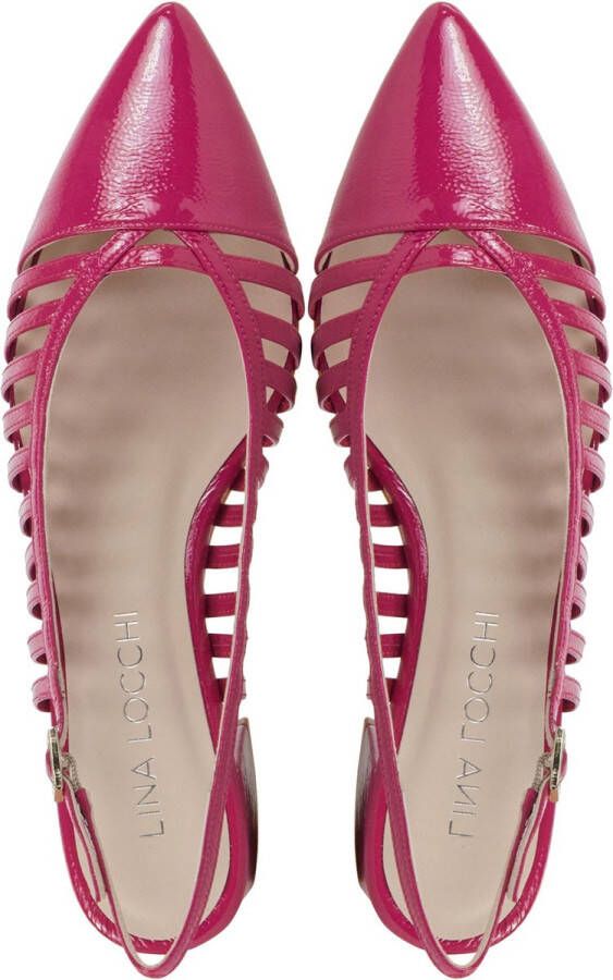 Lina Locchi Dames Pumps Damesschoenen Leer Geen hoogte cm L1277 Fuchsia