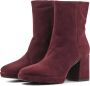 Lina Locchi Enkellaarsjes Dames Laarzen Damesschoenen Suède L1186 Aubergine - Thumbnail 6