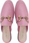Lina Locchi Muiltjes Dames Sandalen Instappers Damesschoenen Leer Blokhak L1273 Roze - Thumbnail 5
