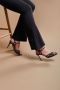 Lina Locchi Sandalen Dames Damesschoenen Leer Glitter Naaldhak hoogte L1122 Zwart - Thumbnail 2