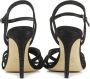 Lina Locchi Sandalen Dames Damesschoenen Leer Glitter Naaldhak hoogte L1122 Zwart - Thumbnail 4