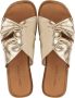 Lina Locchi Slippers Dames Sandalen Instappers Damesschoenen Leer Blokhak 126230477 Goud - Thumbnail 4