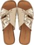 Lina Locchi Slippers Dames Sandalen Instappers Damesschoenen Leer Blokhak 126230477 Goud - Thumbnail 4