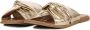 Lina Locchi Slippers Dames Sandalen Instappers Damesschoenen Leer Blokhak 126230477 Goud - Thumbnail 5